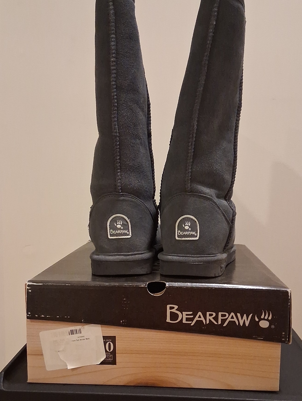 BearPaw Women's Emma Tall Boots in Charcoal (Size: 10M)